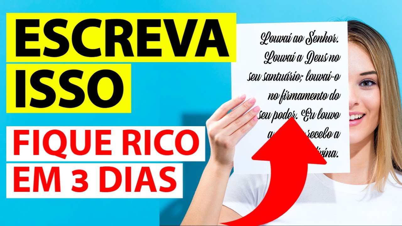 ESCREVA ESTE SALMO E FIQUE RICO EM 3 DIAS