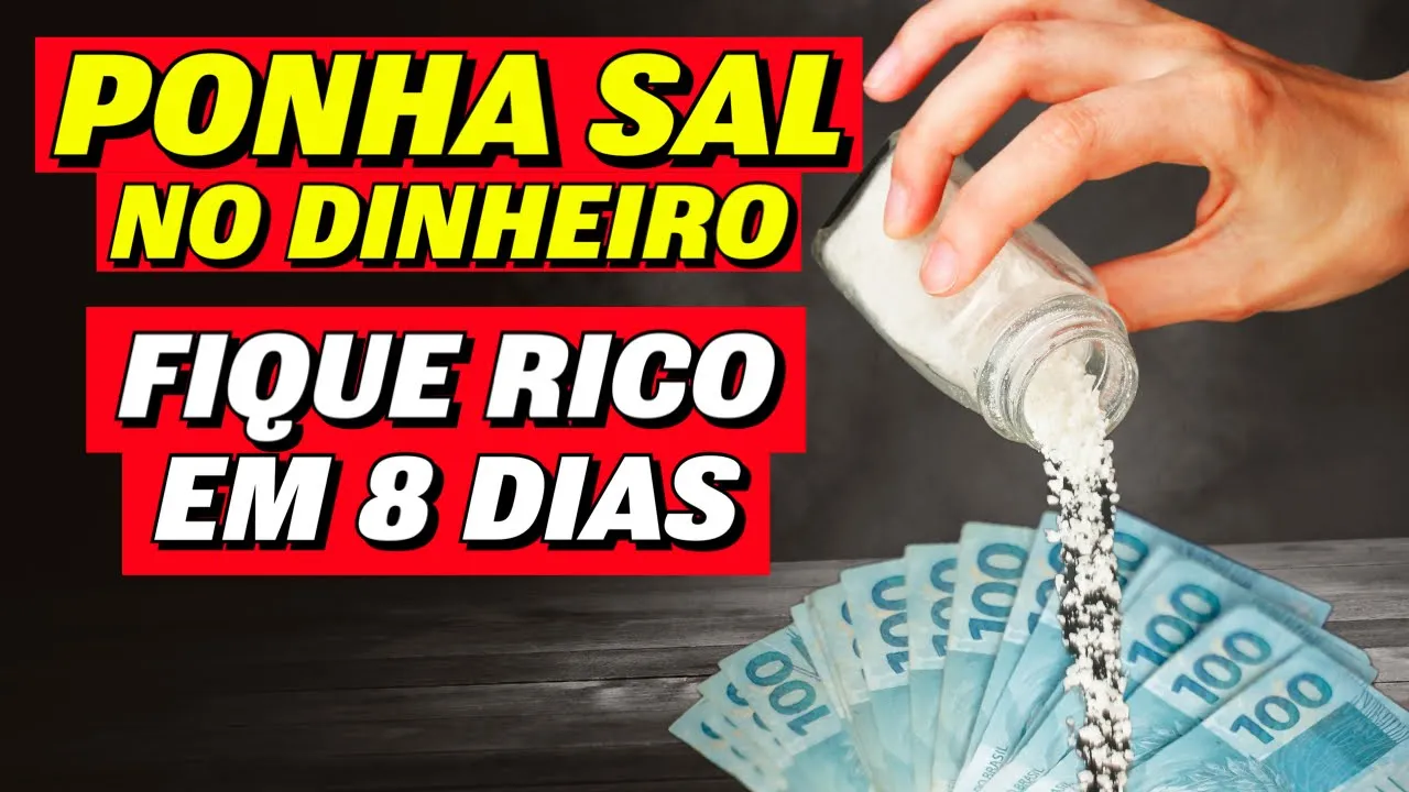 EU COLOQUEI SAL EM CIMA DE 100 REAIS E DEPOIS DE 8 DIAS TIVE UMA SURPRESA COM DINHEIRO