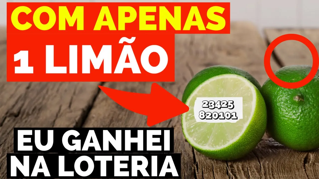 PONHA SEUS NÚMEROS DA LOTERIA DENTRO DE UM LIMÃO